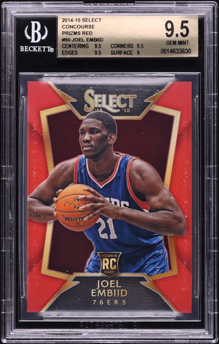 2014 Panini Prizm Variations Silver Joel Embiid ROOKIE #33 BGS 9.5