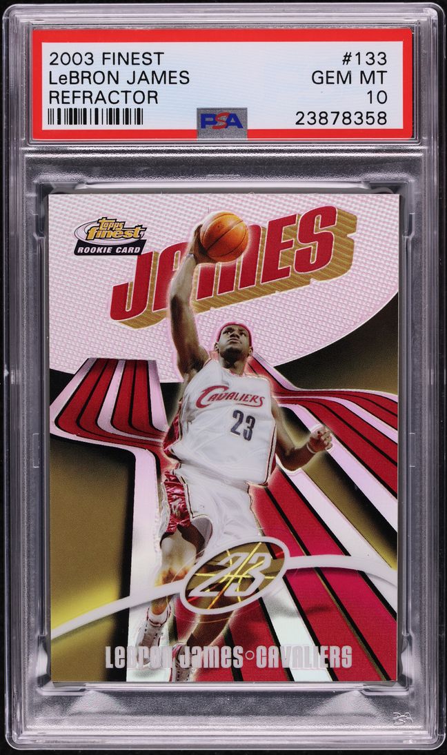2003 Finest Refractor LeBron James ROOKIE /250 #133 PSA 10 GEM MINT