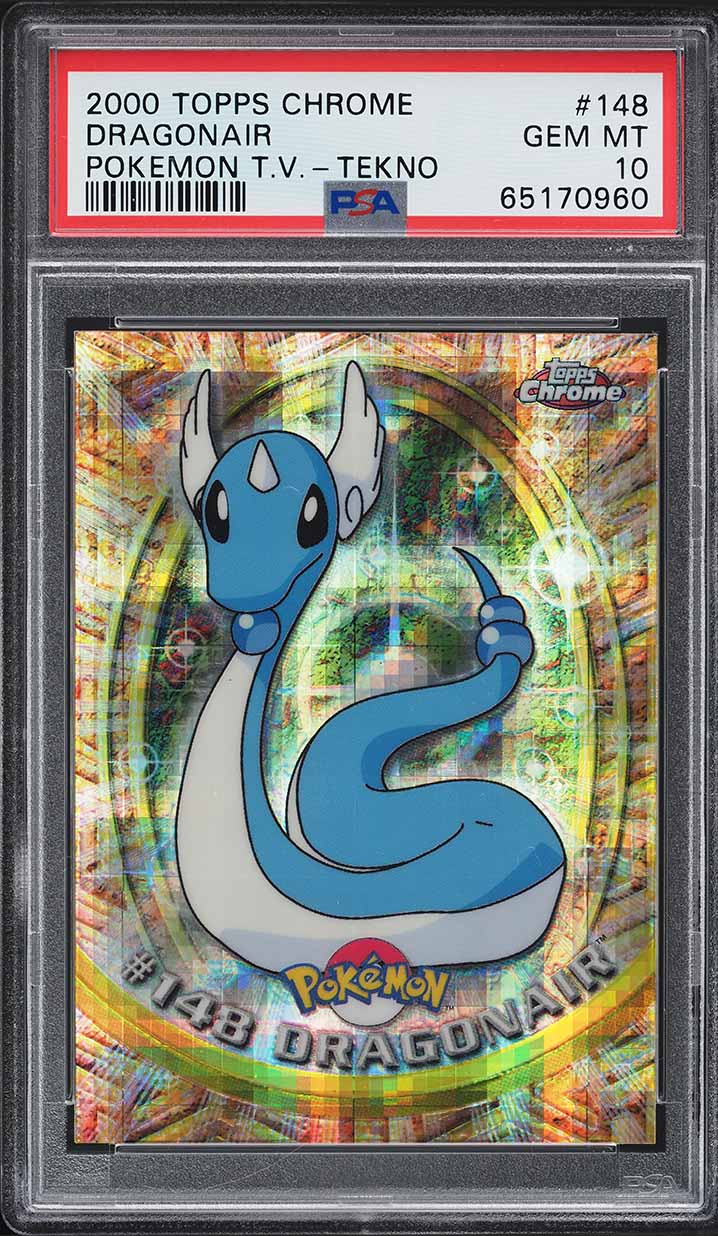 2000 Topps Chrome Pokemon Series 3 Tekno Dragonair #148 PSA 10 GEM MINT
