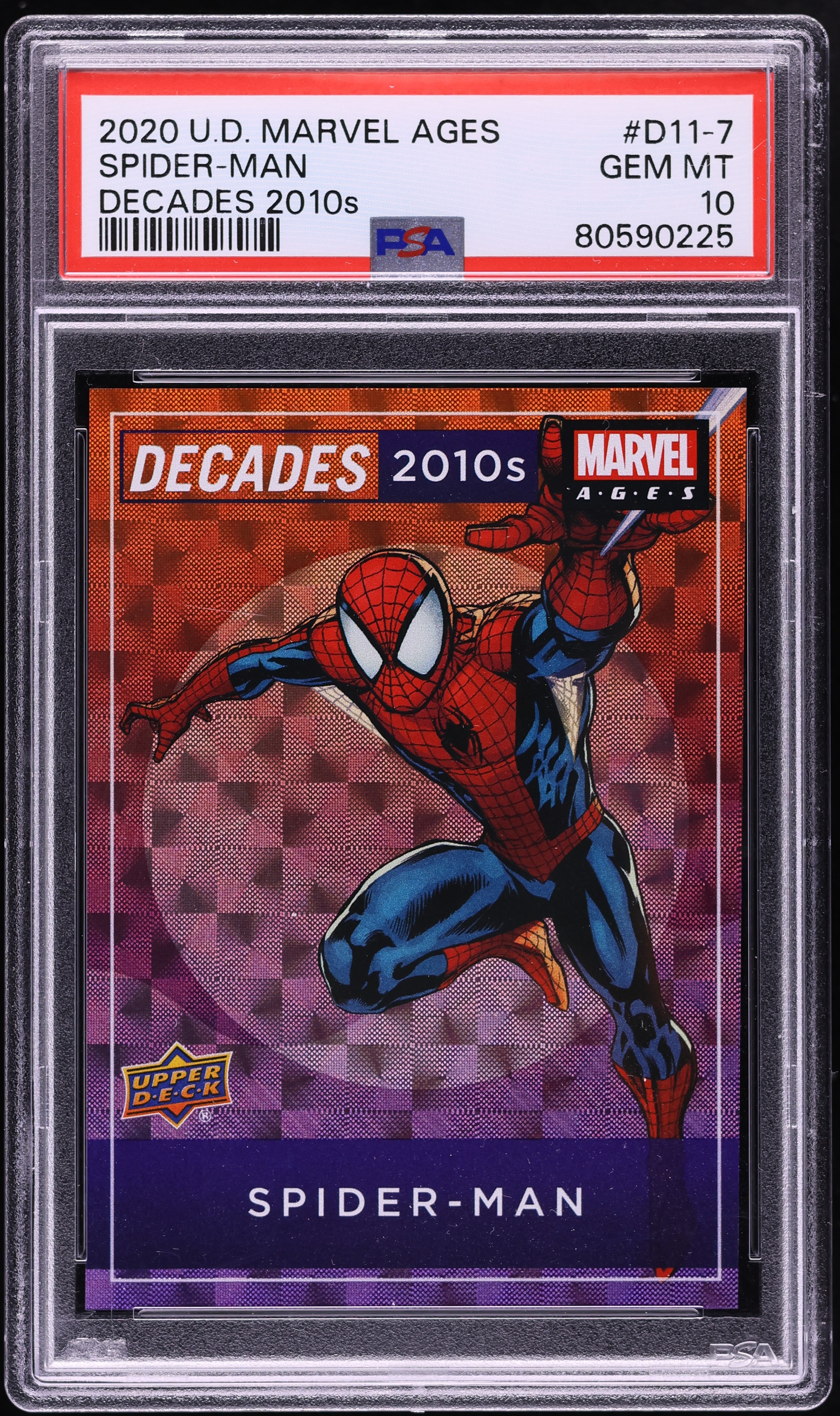 2020 Upper Deck Marvel Ages Decades 2010s Spider-Man #D11-7