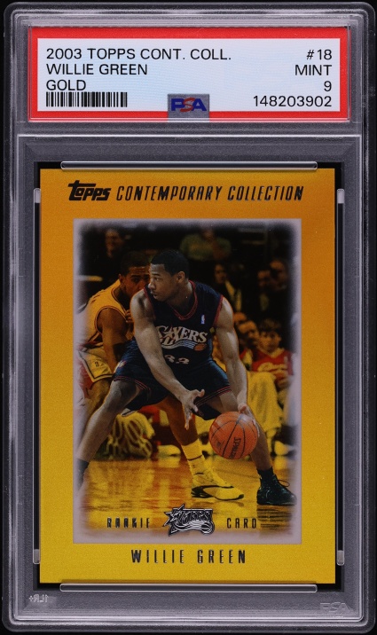 2003 Topps Contemporary Collection Gold Willie Green ROOKIE /25 #18 PSA 9 MINT