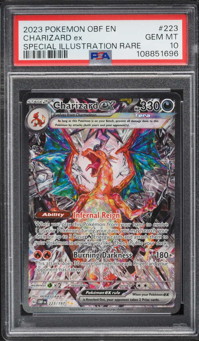 2023 Pokemon Scarlet & Violet Obsidian Flames SIR Charizard EX #223 PSA 10 GEM MINT