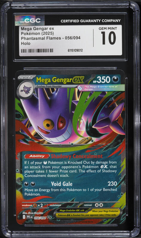 2025 Pokemon Japanese Mega Dream Ex SAR Mega Gengar ex #240 CGC 10