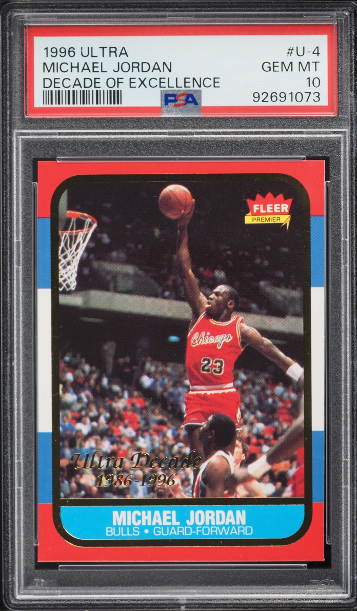 1996 Ultra Decade Of Excellence Michael Jordan #U-4 PSA 10 GEM MINT