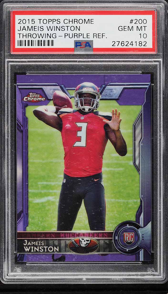 2015 Topps Chrome Purple Refractor Jameis Winston ROOKIE #200 PSA 10 GEM MINT