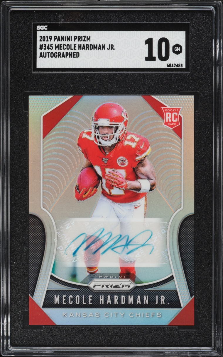 2019 Panini Prizm Mecole Hardman Jr. ROOKIE AUTO #345 SGC 10 GEM MINT