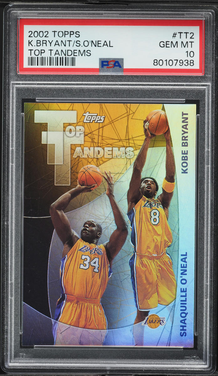2002 Topps Top Tandems Kobe Bryant & Shaquille O'Neal #TT2 PSA 10 GEM MINT