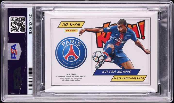 2018 Panini Kaboom! Kylian Mbappe ROOKIE #K-KM PSA 10 GEM MINT