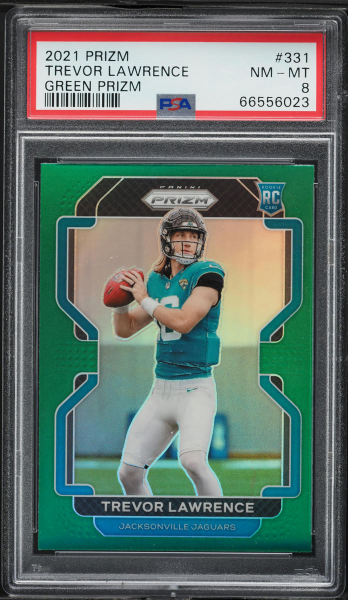 2021 Panini Prizm Green Trevor Lawrence ROOKIE #331 PSA 8 NM-MT