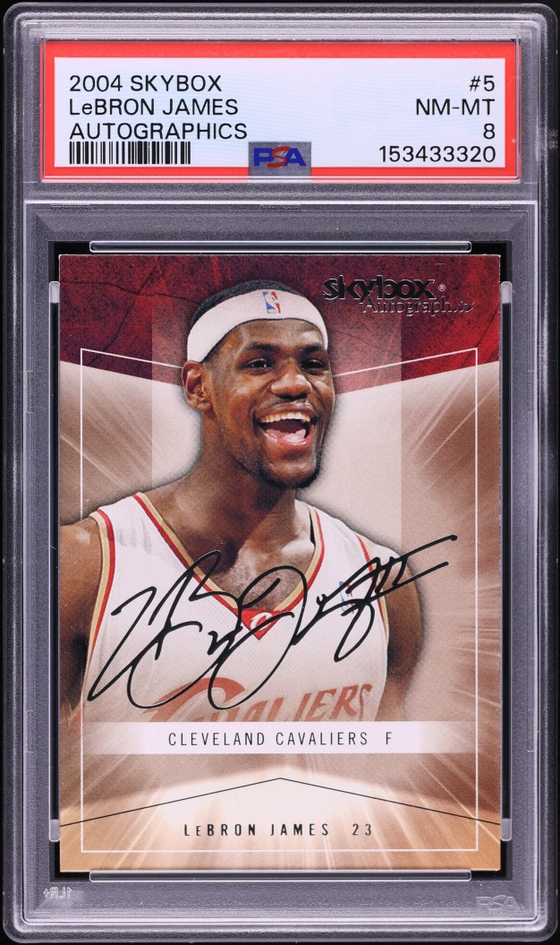 2004 Skybox Autographics LeBron James #5 PSA 8 NM-MT