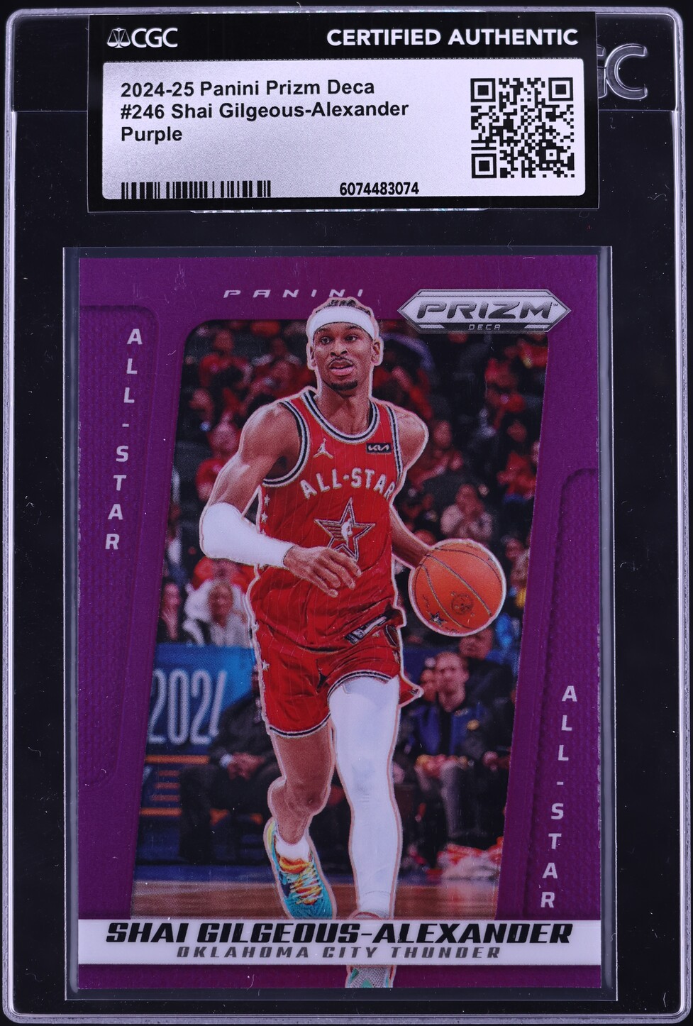 2024 Panini Prizm Deca Purple Shai Gilgeous-Alexander /99 #246 CGC AUTH