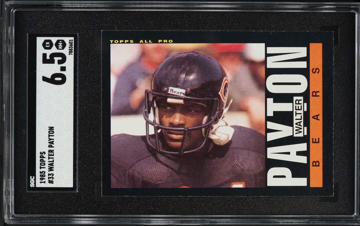 1985 Topps Football Walter Payton ALL-PRO #33 SGC 6.5 EXMT+