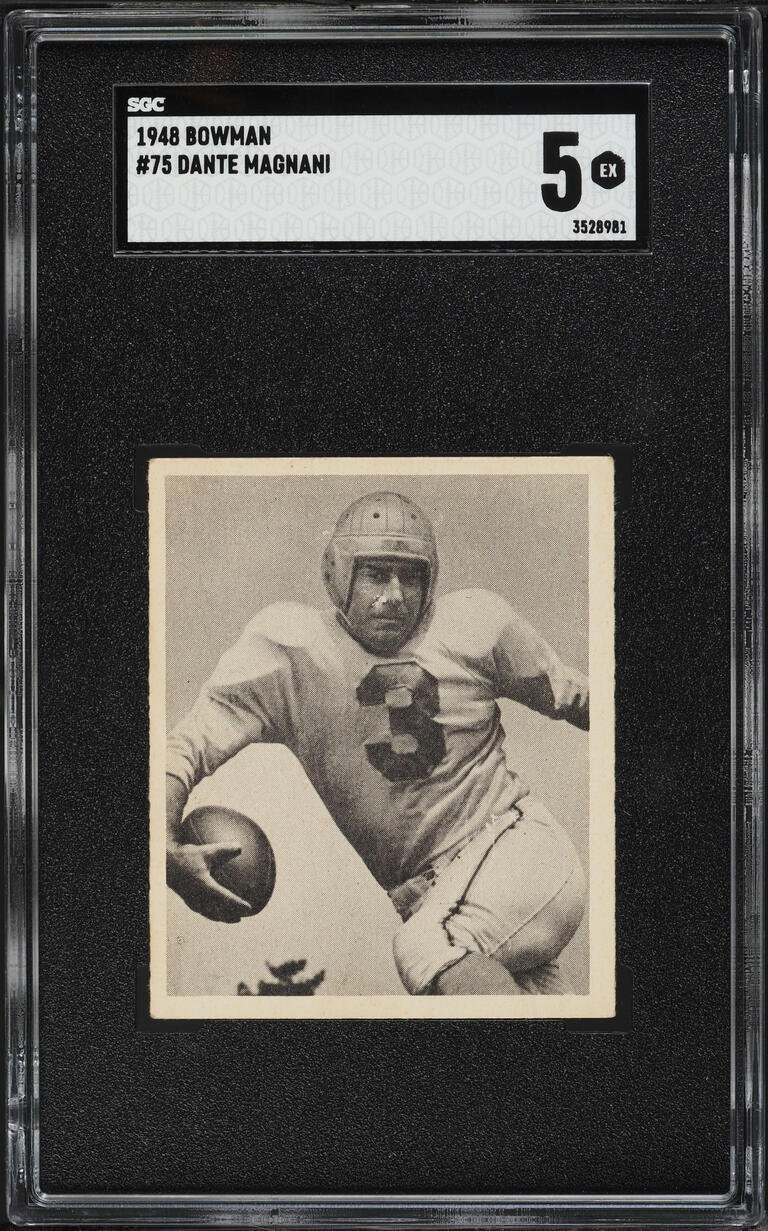 1948 Bowman Football Dante Magnani #75 SGC 5 EX