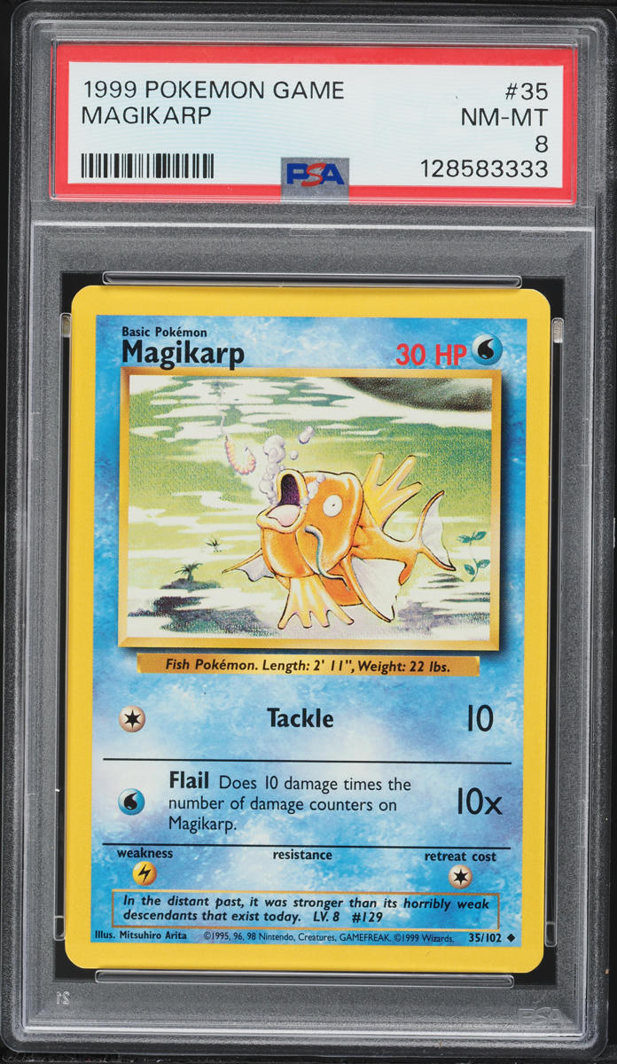 1999 Pokemon Base Set Magikarp #35 PSA 8 NM-MT