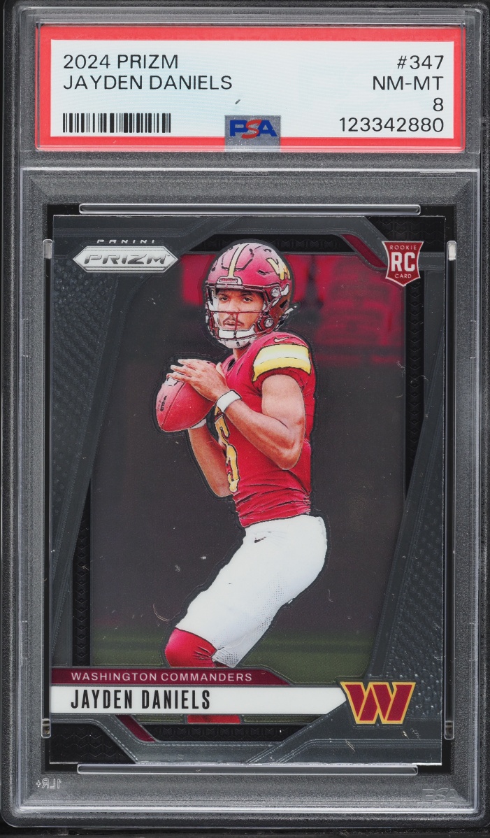 2024 Panini Prizm Jayden Daniels ROOKIE #347 PSA 8 NM-MT