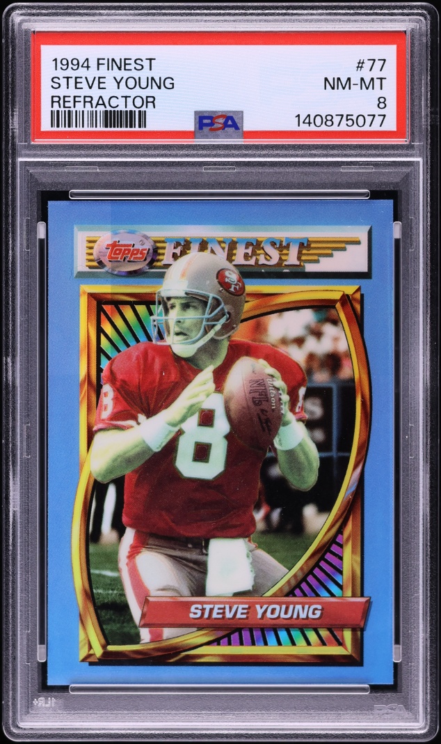 1994 Finest Refractor Steve Young #77 PSA 8 NM-MT