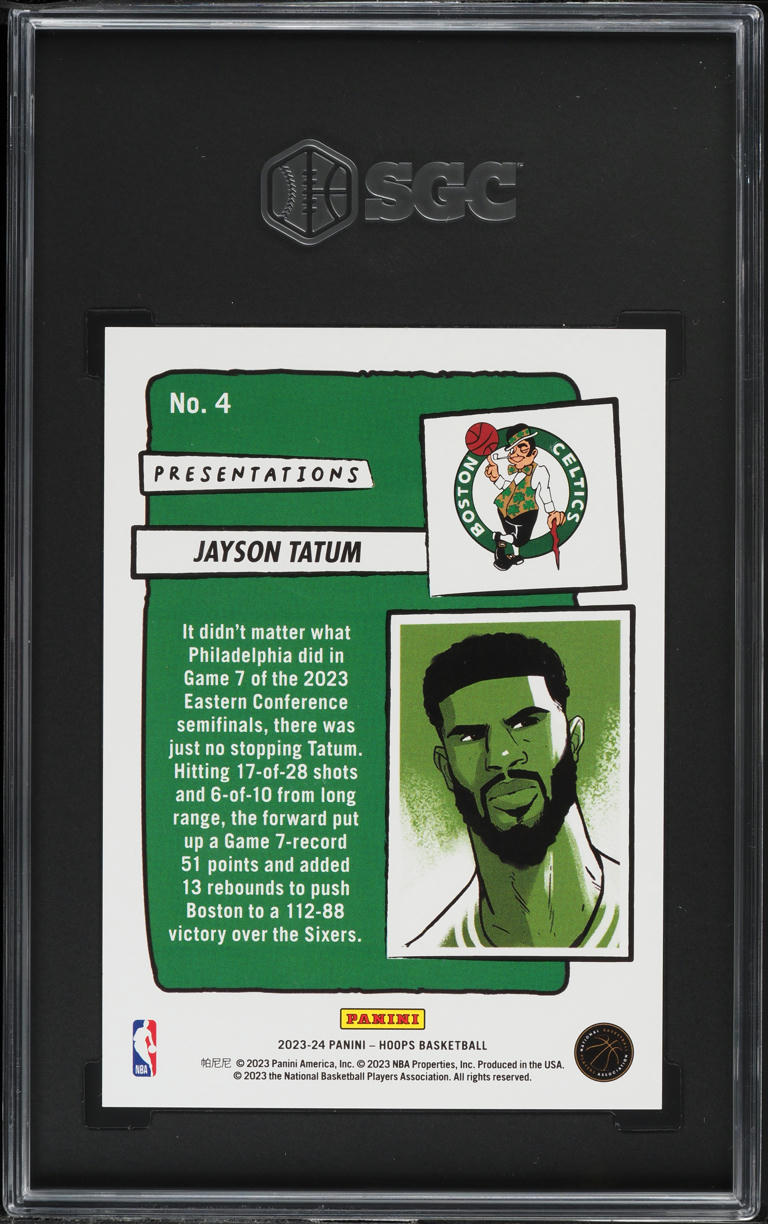 2023 Hoops Presentations Jayson Tatum #4 SGC 9 MINT