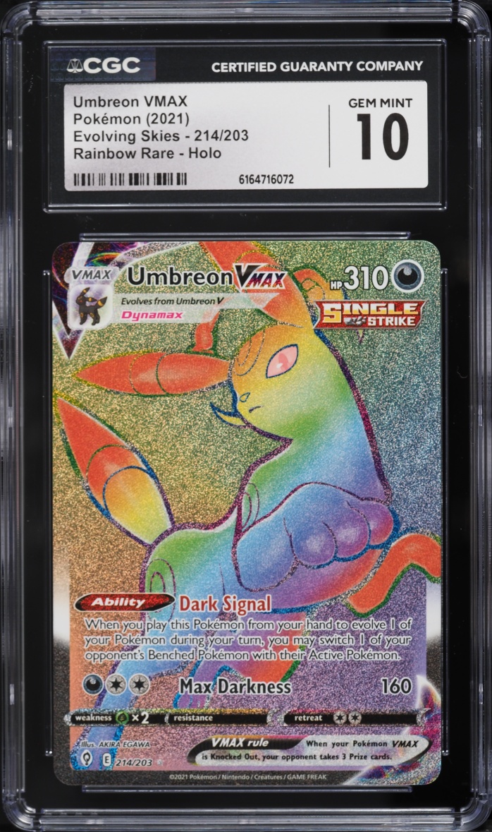 2021 Pokemon Sword & Shield Evolving Skies Hyper Rare Umbreon VMAX #214 CGC 10 GEM MINT