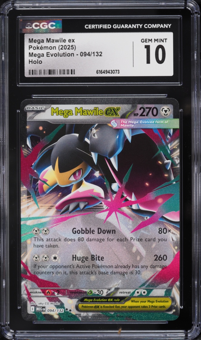 2025 Pokemon Mega Evolution Holo Mega Mawile ex #94 CGC 10 GEM MINT