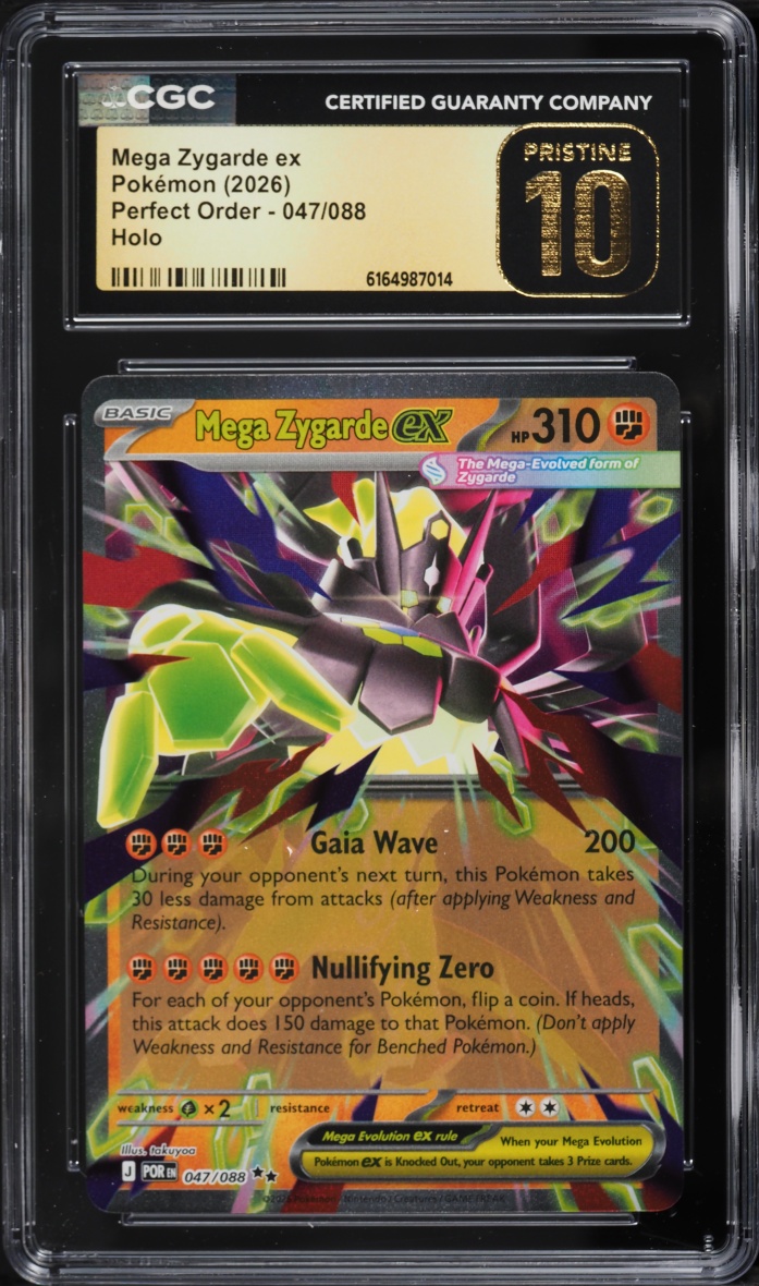 2026 Pokemon Mega Evolution Perfect Order Holo Mega Zygarde EX #47 CGC 10 PRISTINE