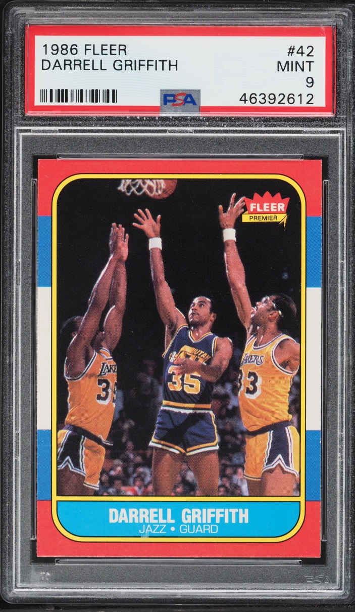 1986 Fleer Basketball Darrell Griffith #42 PSA 9 MINT