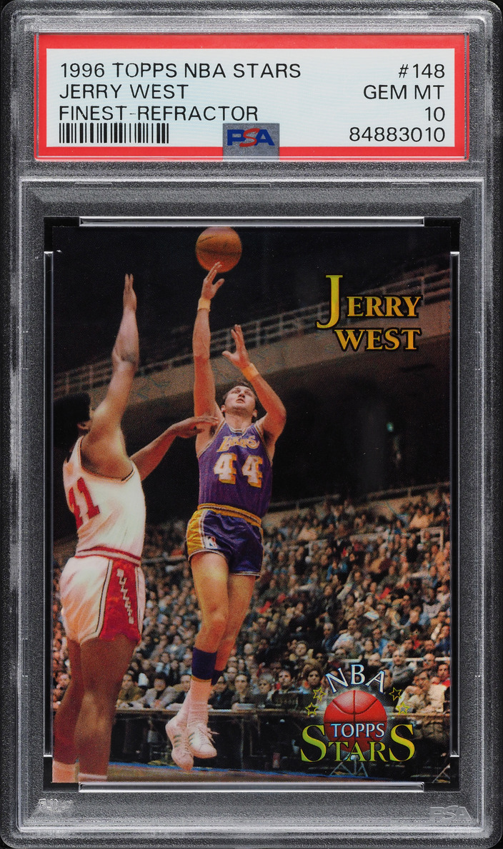 1996 Topps NBA Stars Finest Refractor Jerry West #148 PSA 10 GEM MINT