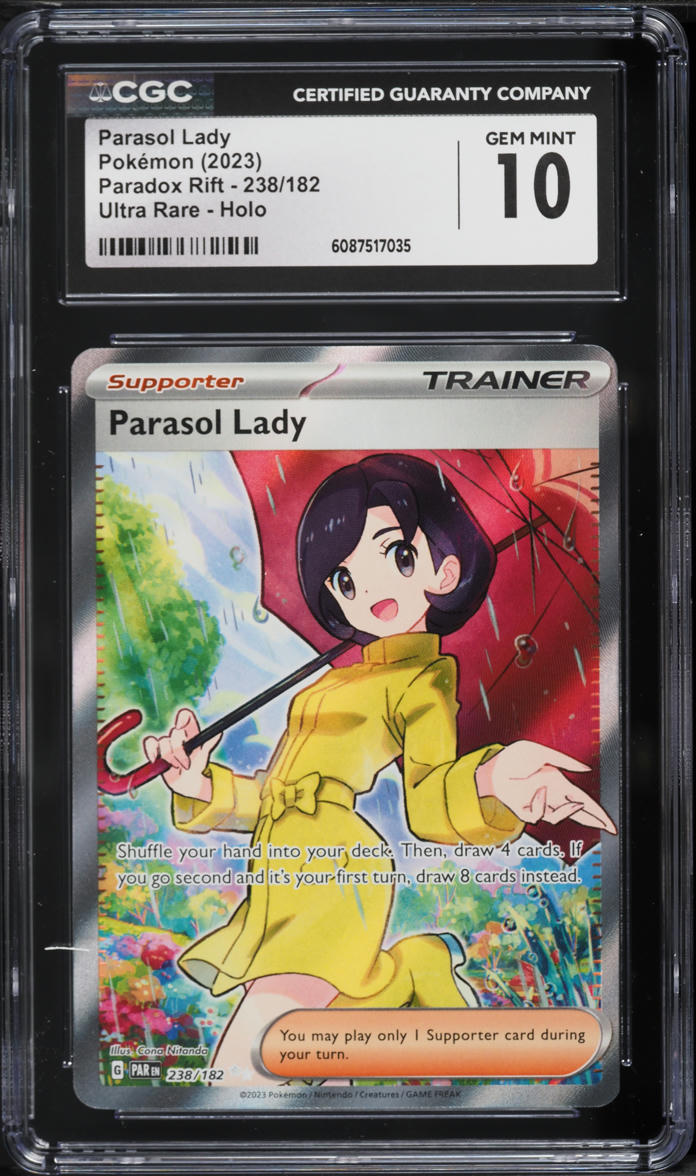 2023 Pokemon Scarlet & Violet Paradox Rift Full Art Parasol Lady #238 CGC 10 GEM MINT