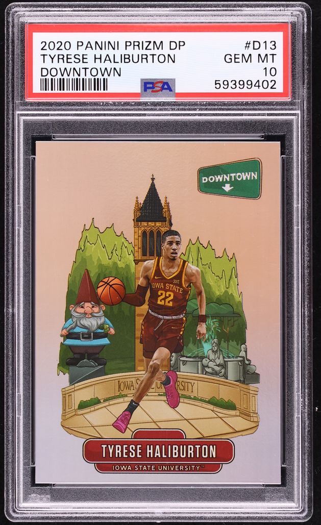 2020 Panini Prizm Draft Picks Downtown Tyrese Haliburton ROOKIE #D13 PSA 10 GEM MINT