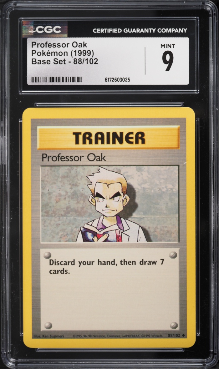 1999 Pokemon Base Set Professor Oak #88 CGC 9 MINT
