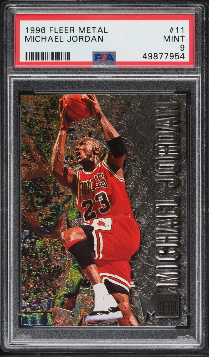 1996 Metal Basketball Michael Jordan #11 PSA 9 MINT