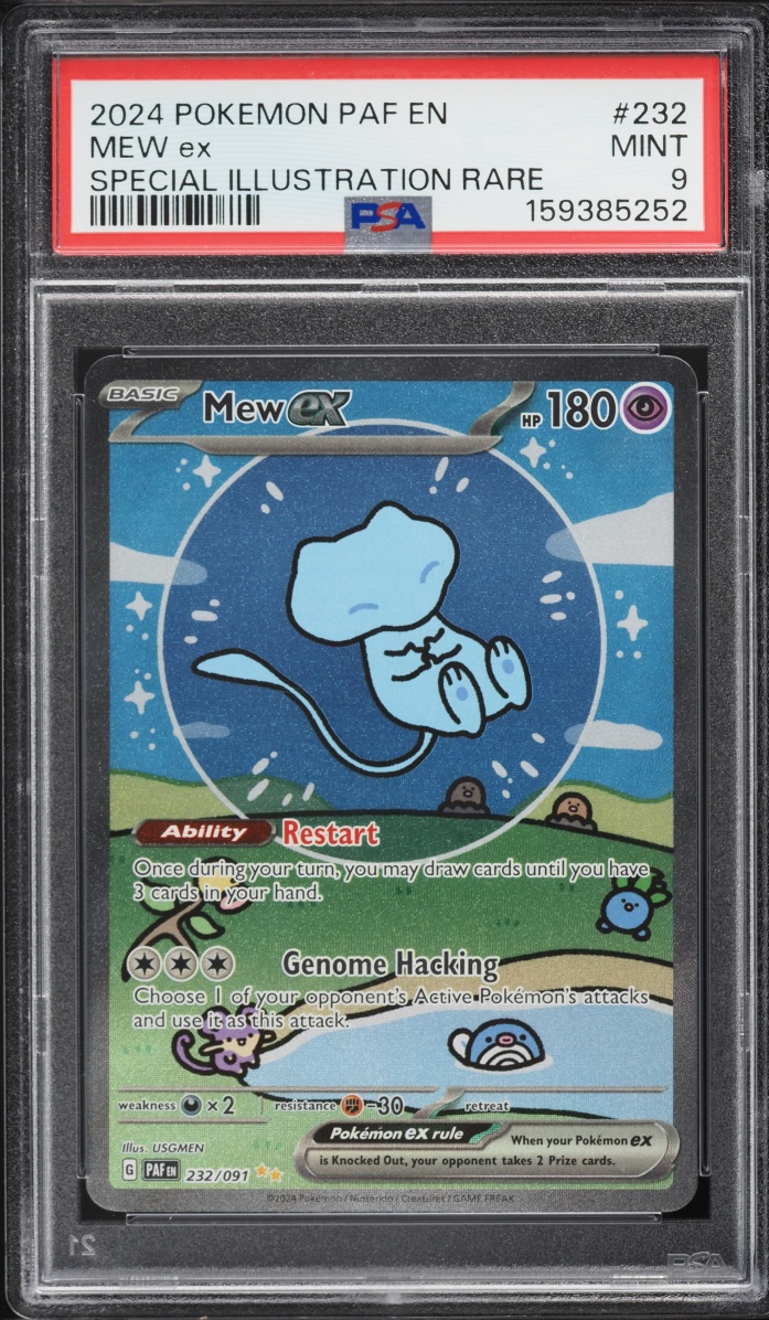 2024 Pokemon Scarlet & Violet Paldean Fates SIR Mew Ex #232 PSA 9 MINT