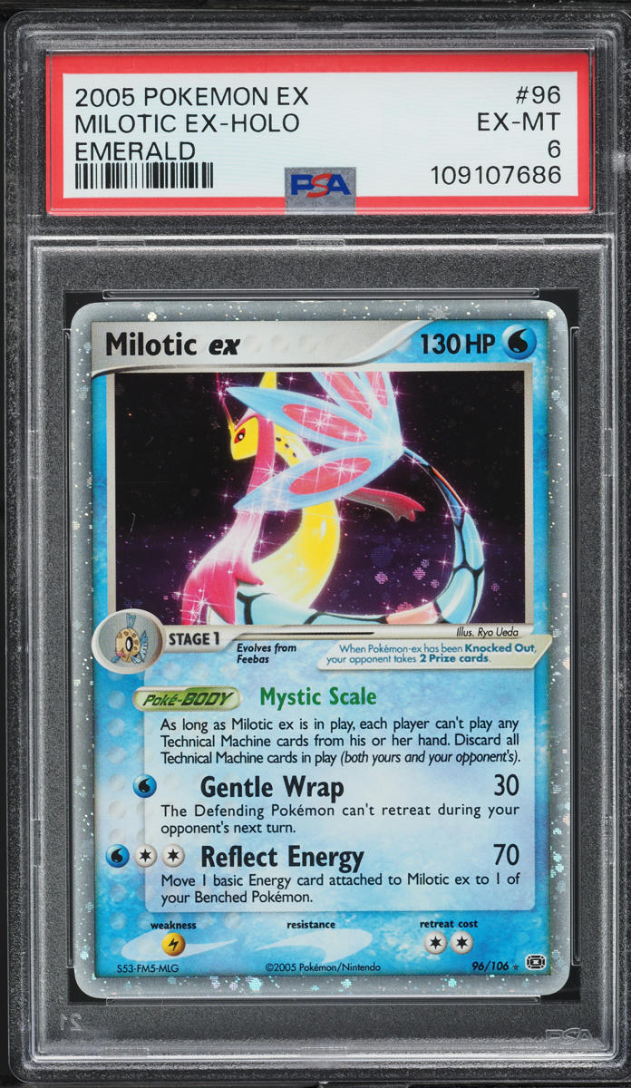 2005 Pokemon EX Emerald Holo Milotic Ex #96 PSA 6 EXMT