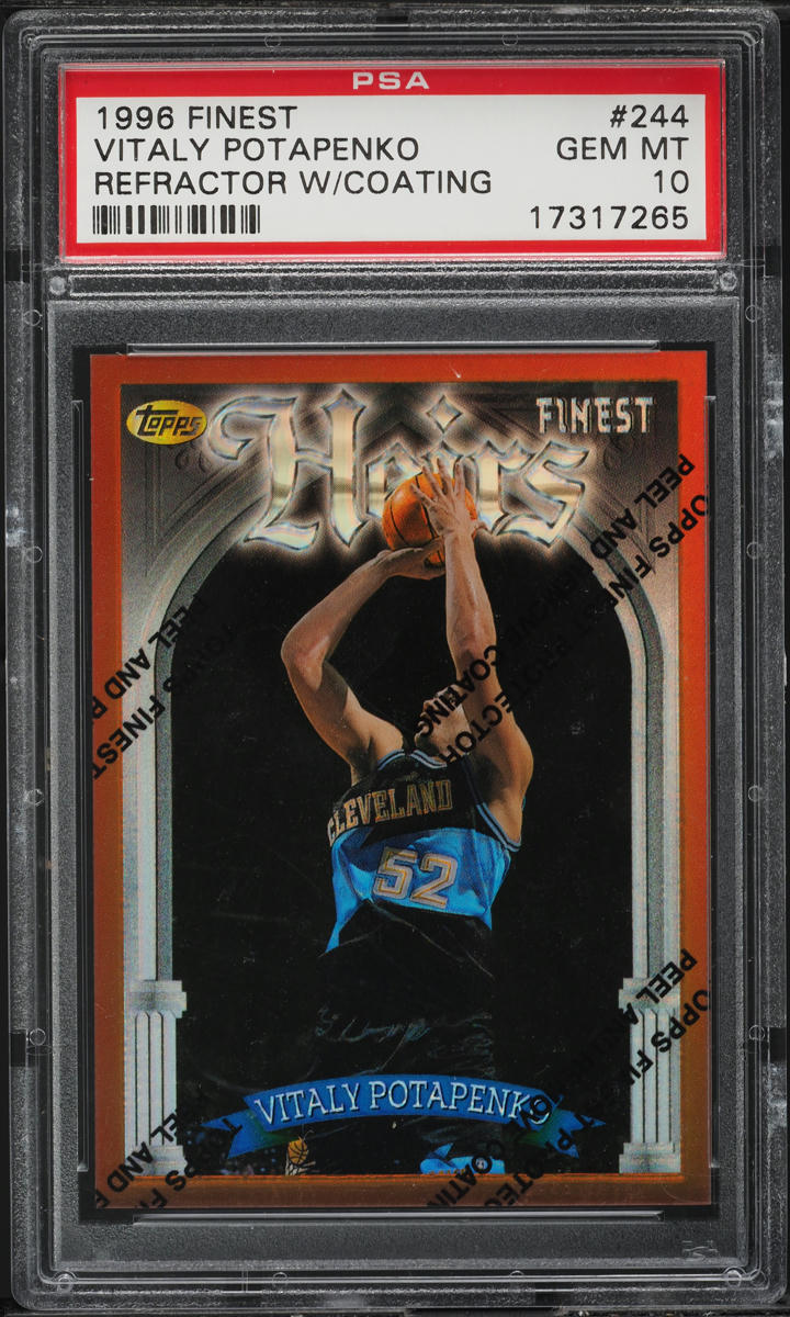 1996 Finest Refractor w /Coating Vitaly Potapenko ROOKIE #244 PSA 10 GEM MINT