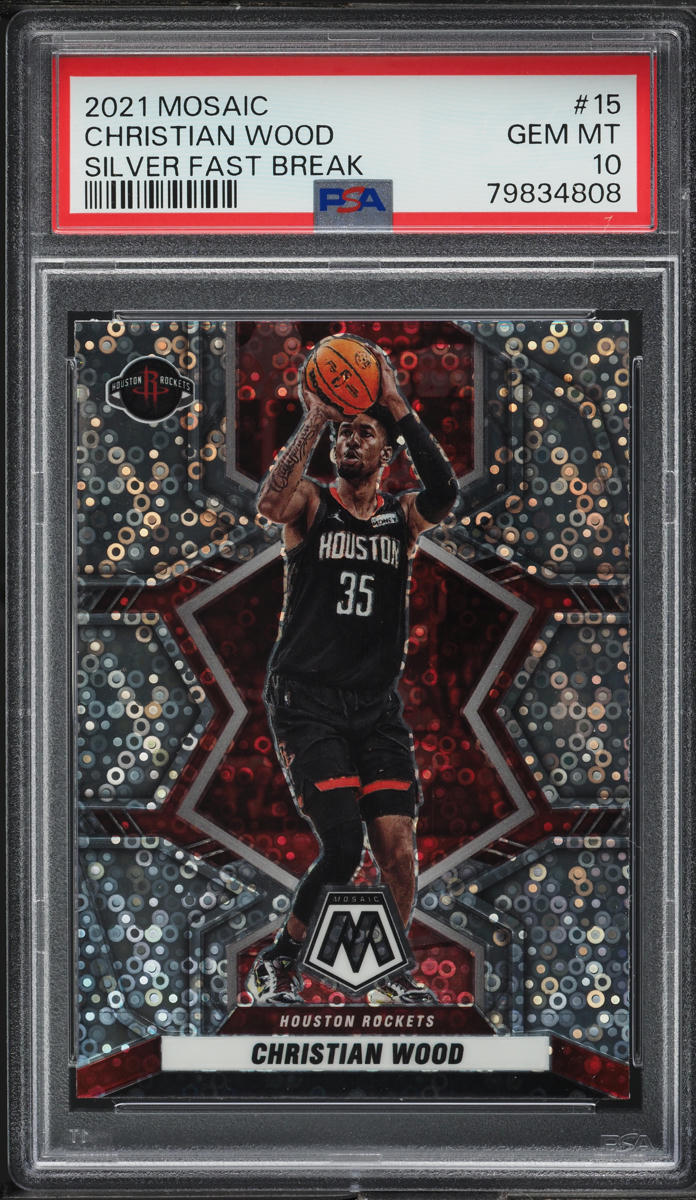 2021 Panini Mosaic Silver Fast Break Christian Wood #15 PSA 10 GEM MINT