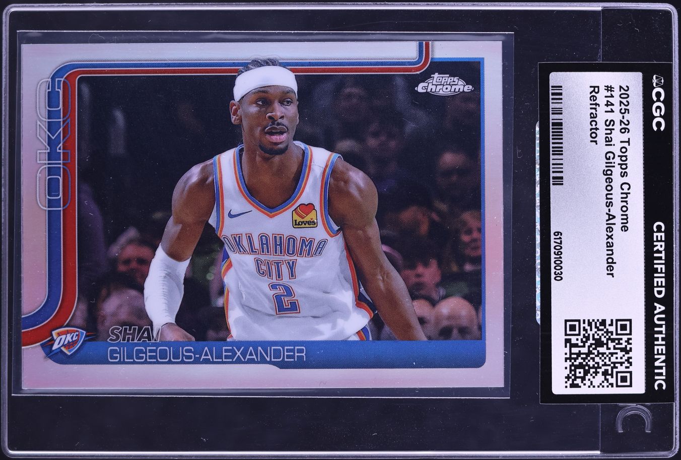2025 Topps Chrome Refractor Shai Gilgeous-Alexander #141 CGC AUTH