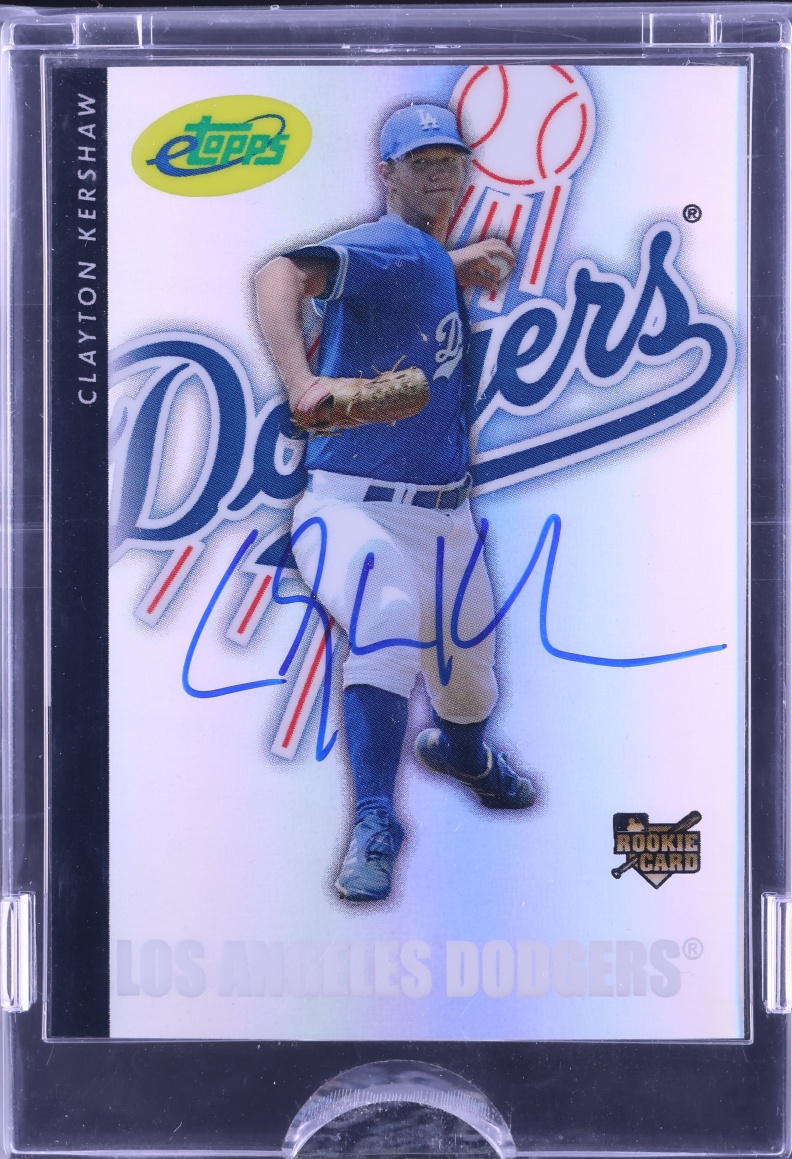 2008 eTopps Clayton Kershaw ROOKIE AUTO /999 #39 CGC AUTH