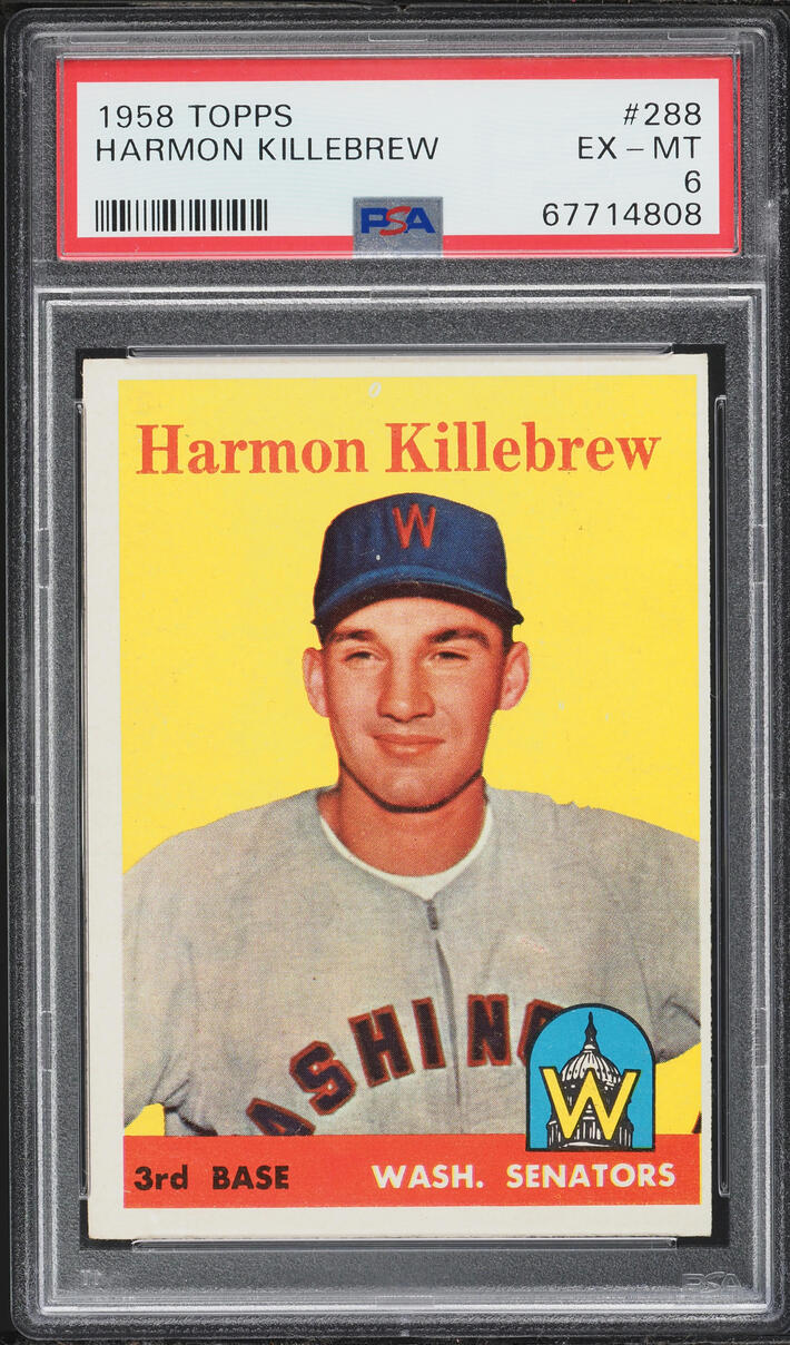 1958 Topps Harmon Killebrew #288 PSA 6 EXMT