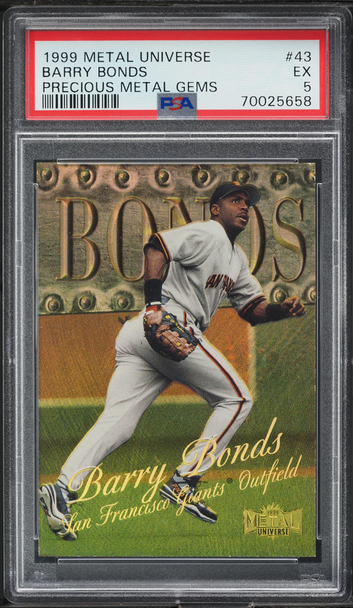 1999 Metal Universe Precious Metal Gems PMG Barry Bonds /50 #43 PSA 5 EX
