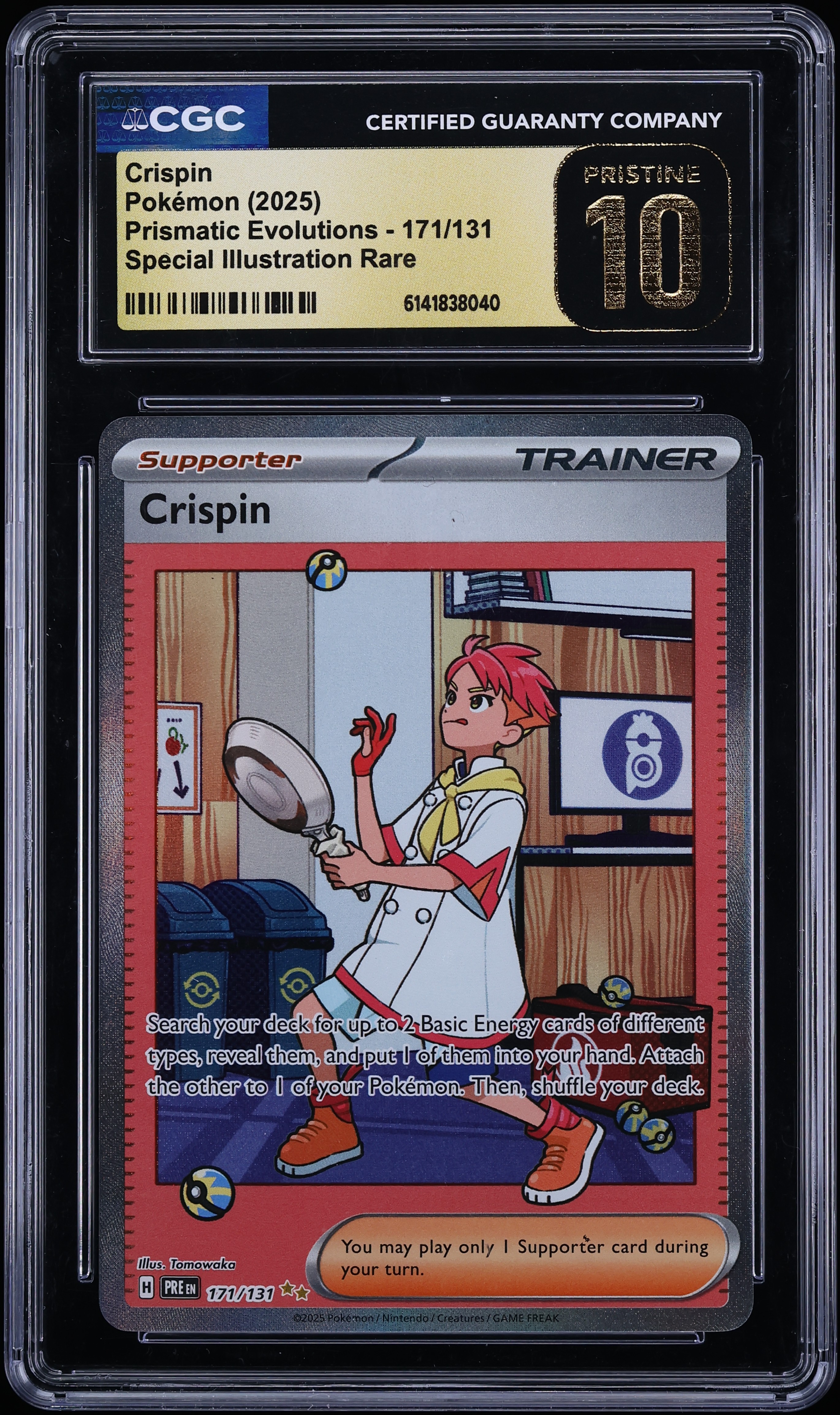 2025 Pokemon Scarlet & Violet Prismatic Evolutions SIR Crispin #171 CGC 10 PRISTINE