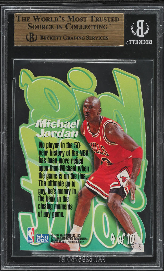 1996 Skybox Z-Force Big Men On Court Michael Jordan #4 BGS 9.5 GEM MINT