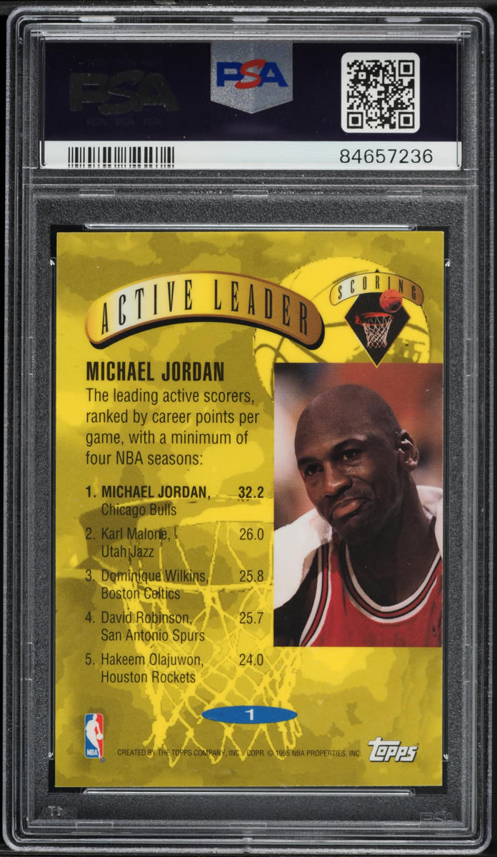 1995 Topps Power Boosters Michael Jordan #1 PSA 10 GEM MINT