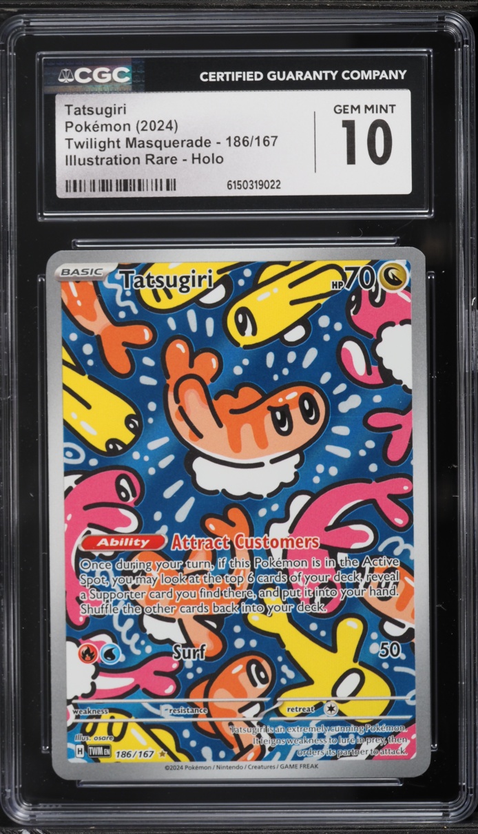 2024 Pokemon Scarlet & Violet Twilight Masquerade IR Tatsugiri #186 CGC 10 GEM MINT
