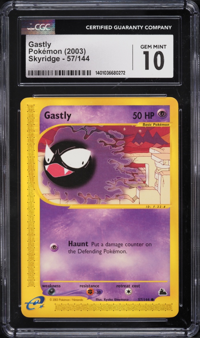 2003 Pokemon Skyridge Gastly #57 CGC 10 GEM MINT