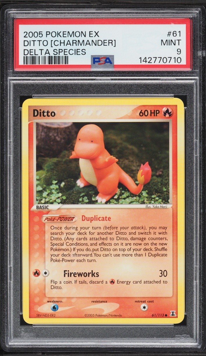 2005 Pokemon EX Delta Species Ditto Charmander #61 PSA 9 MINT