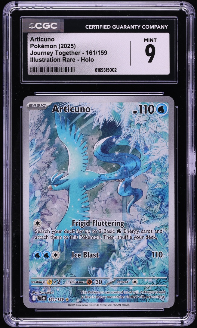 2025 Pokemon Scarlet & Violet Journey Together IR Articuno #161 CGC 9 MINT