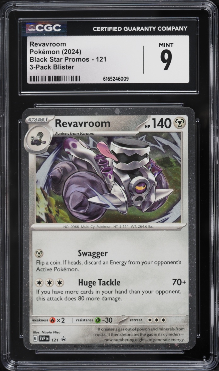 2024 Pokemon Scarlet & Violet Black Star Promo Holo Revavroom #121 CGC 9 MINT