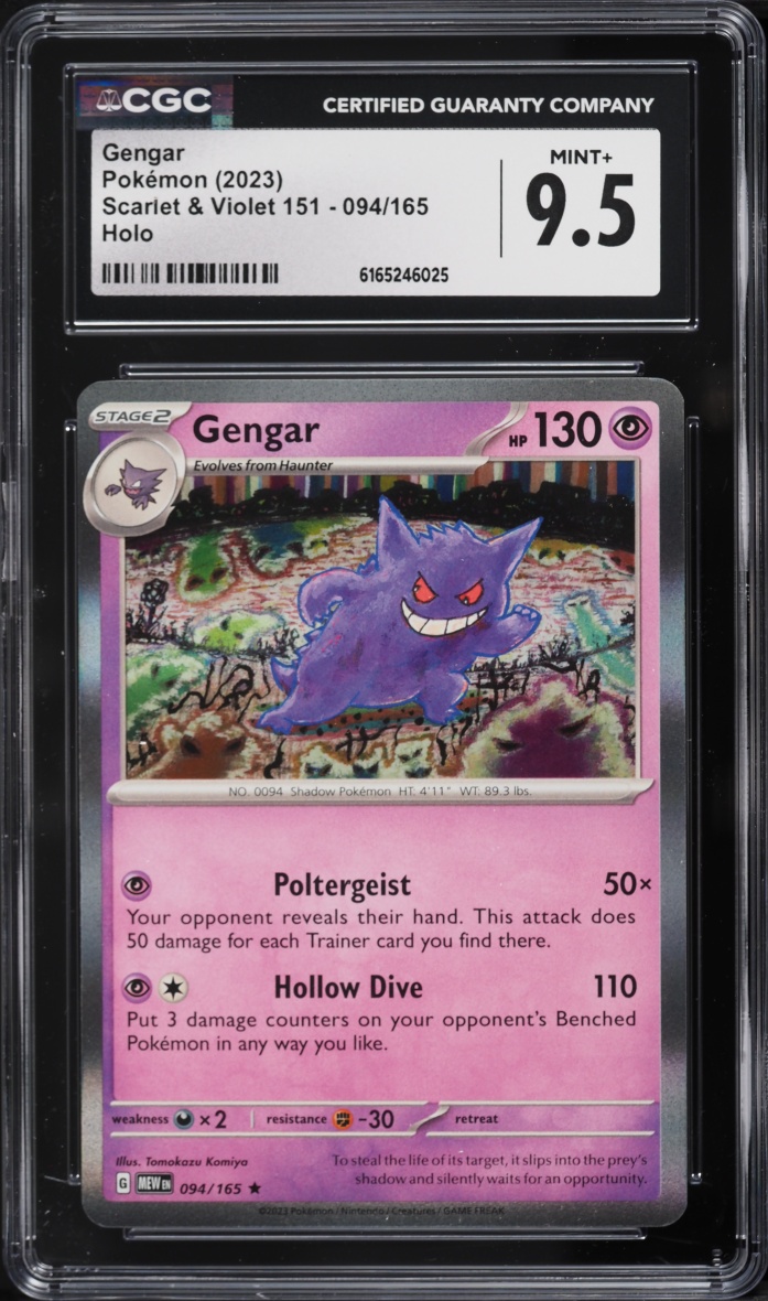 2023 Pokemon Scarlet & Violet 151 Holo Gengar #94 CGC 9.5 MINT+