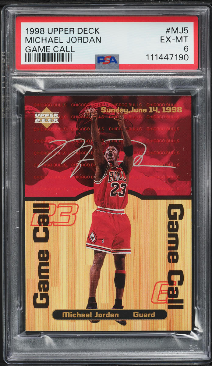 1998 Upper Deck Game Call Michael Jordan #MJ5 PSA 6 EXMT