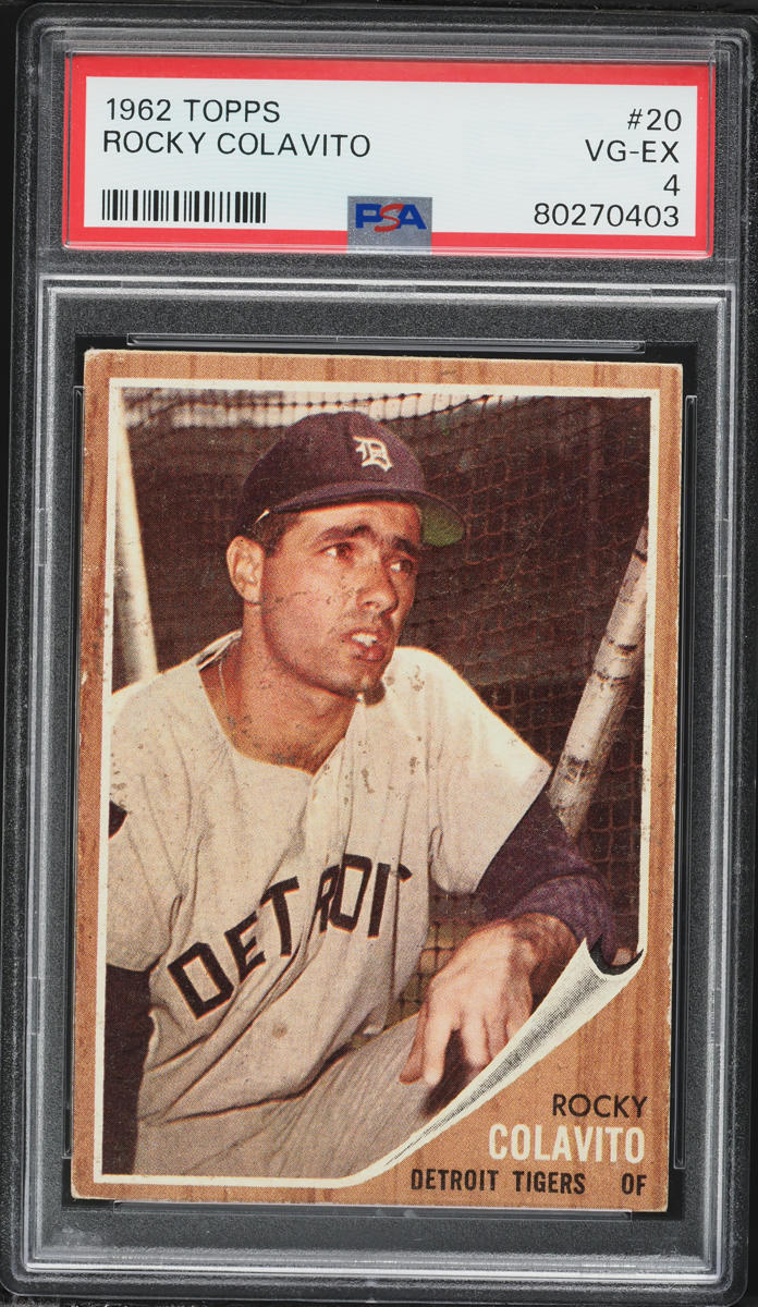 1962 Topps Rocky Colavito #20 PSA 4 VGEX