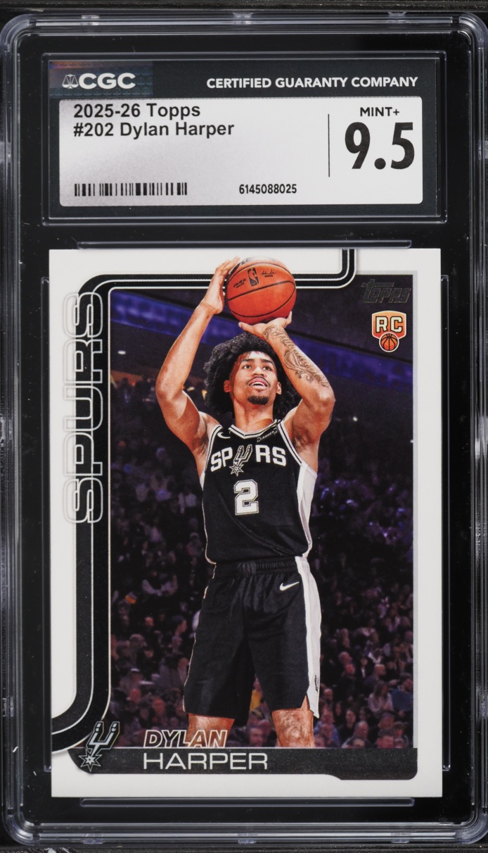 2025 Topps Basketball Dylan Harper ROOKIE #202 CGC 9.5 MINT+